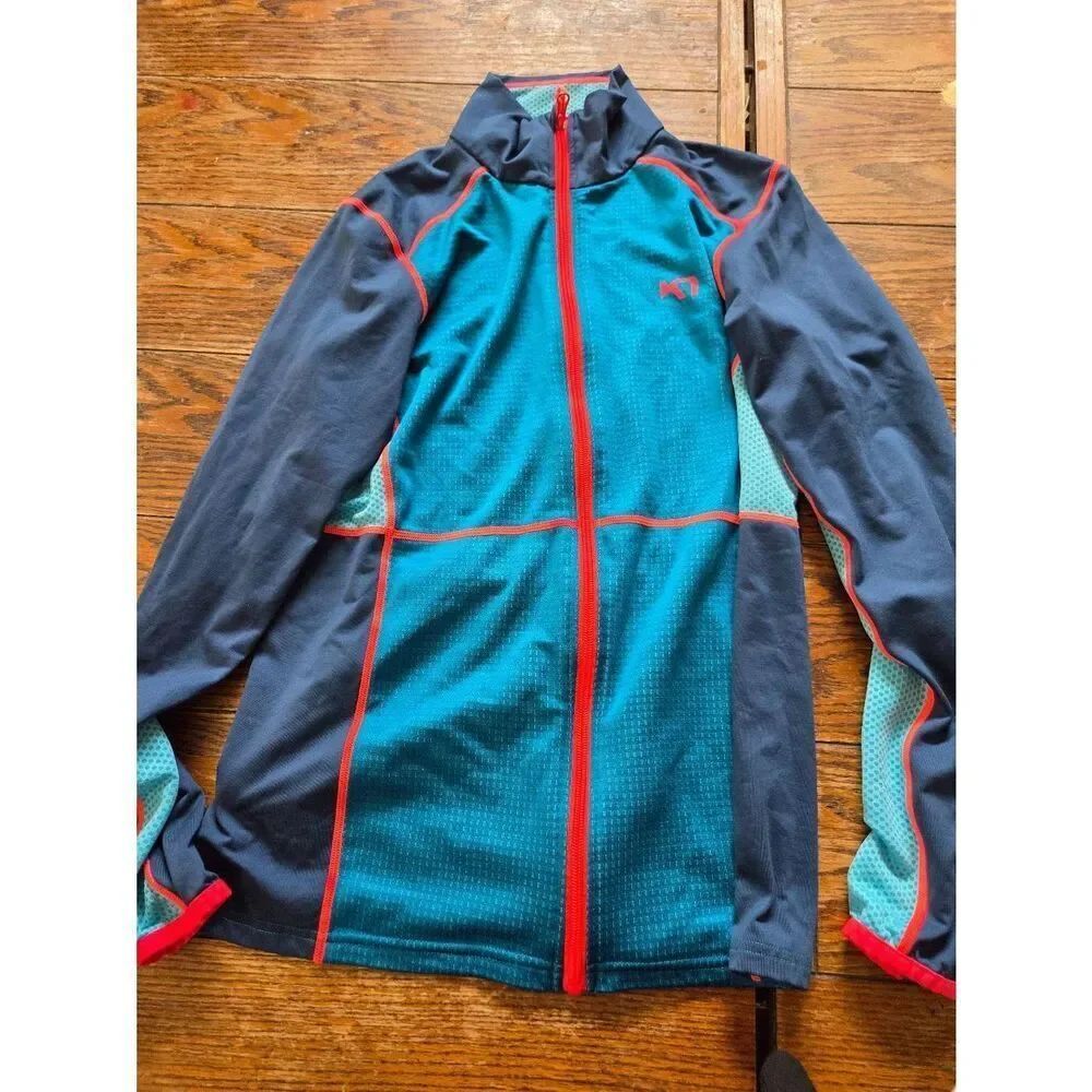 Kari Traa Multicolor Colorblock Full Zip Hiking Fleece Jacket Size L
